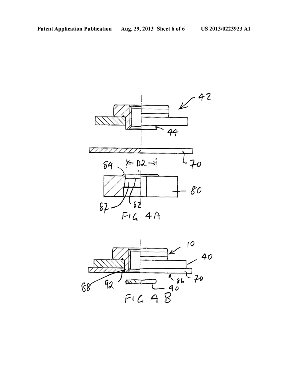 PRESS-IN ELEMENT, PRE-INSTALLATION COMPONENT, COMPONENT ASSEMBLY AND     METHOD - diagram, schematic, and image 07