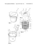Beverage container for brewing apparatus diagram and image