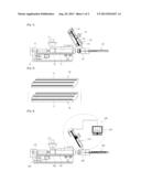 APPARATUS FOR MANUFACTURING SYNTHETIC WOOD HAVING STRIPES AND THE METHOD     THEREOF AND THE SYNTHETIC WOOD OF THE SAME diagram and image