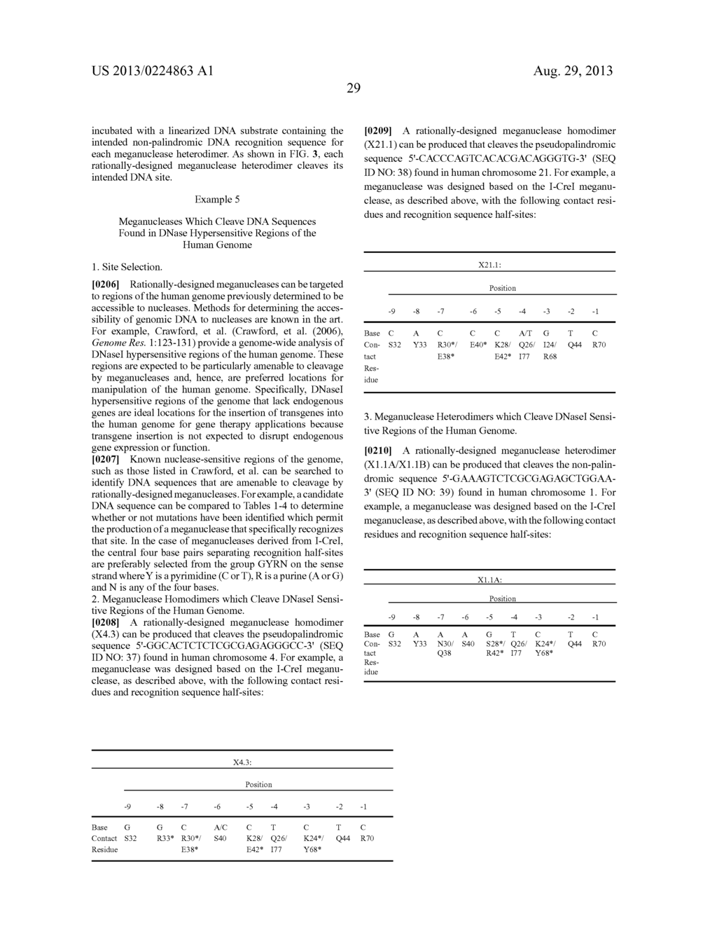 RATIONALLY-DESIGNED MEGANUCLEASES WITH RECOGNITION SEQUENCES FOUND IN     DNASE HYPERSENSITIVE REGIONS OF THE HUMAN GENOME - diagram, schematic, and image 38