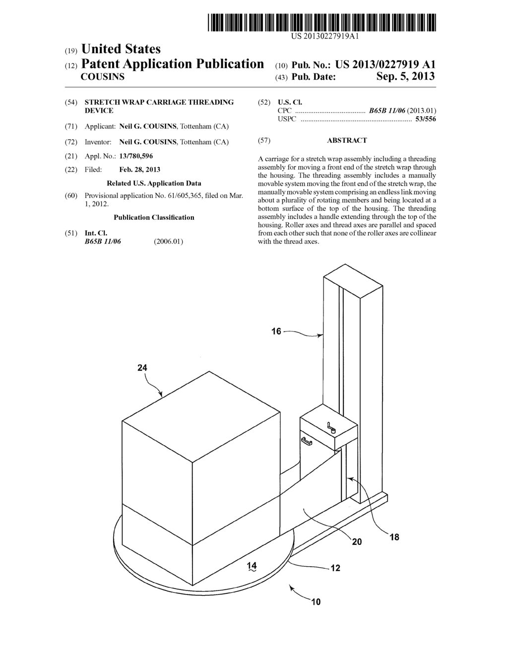 STRETCH WRAP CARRIAGE THREADING DEVICE - diagram, schematic, and image 01