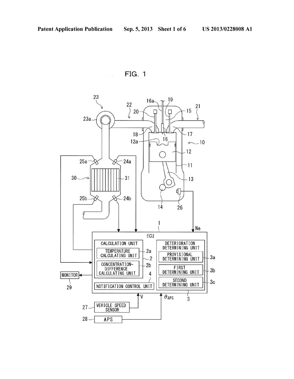 DEVICE AND METHOD OF DETERMINING DETERIORATION OF CATALYST - diagram, schematic, and image 02