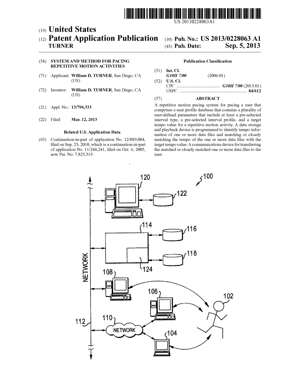 SYSTEM AND METHOD FOR PACING REPETITIVE MOTION ACTIVITIES - diagram, schematic, and image 01