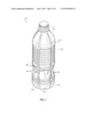 PLASTIC CONTAINER WITH ELONGATED VERTICAL FORMATION diagram and image