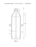 PLASTIC CONTAINER WITH ELONGATED VERTICAL FORMATION diagram and image
