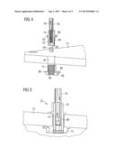 HOLDING DEVICE FOR INTERIOR LINING PARTS OF A FUSELAGE AND SUPPORTING     SYSTEM EMPLOYING SUCH HOLDING DEVICES diagram and image
