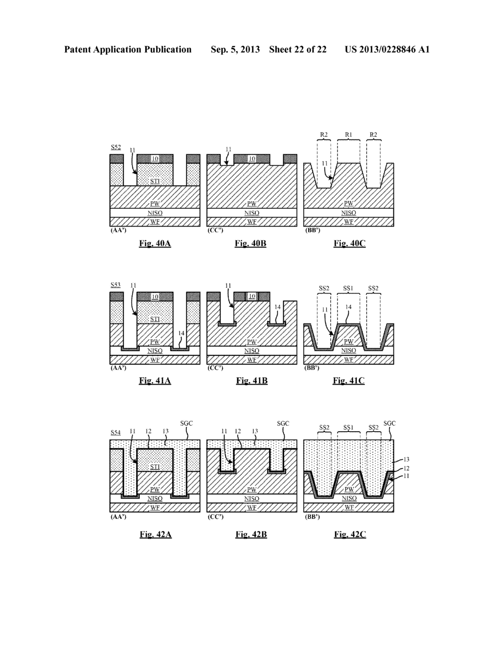 NONVOLATILE MEMORY CELLS WITH A VERTICAL SELECTION GATE OF VARIABLE DEPTH - diagram, schematic, and image 23