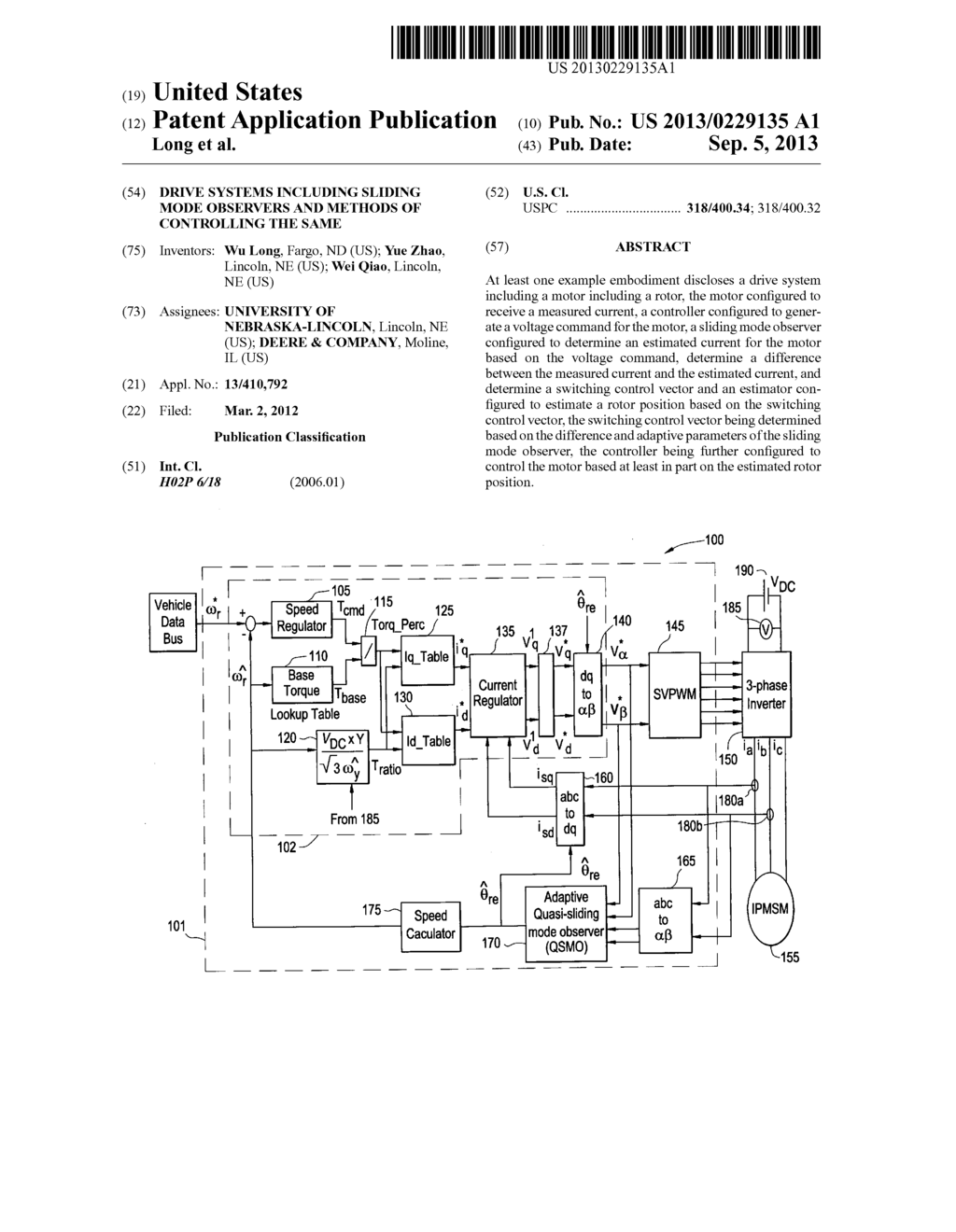 DRIVE SYSTEMS INCLUDING SLIDING MODE OBSERVERS AND METHODS OF CONTROLLING     THE SAME - diagram, schematic, and image 01