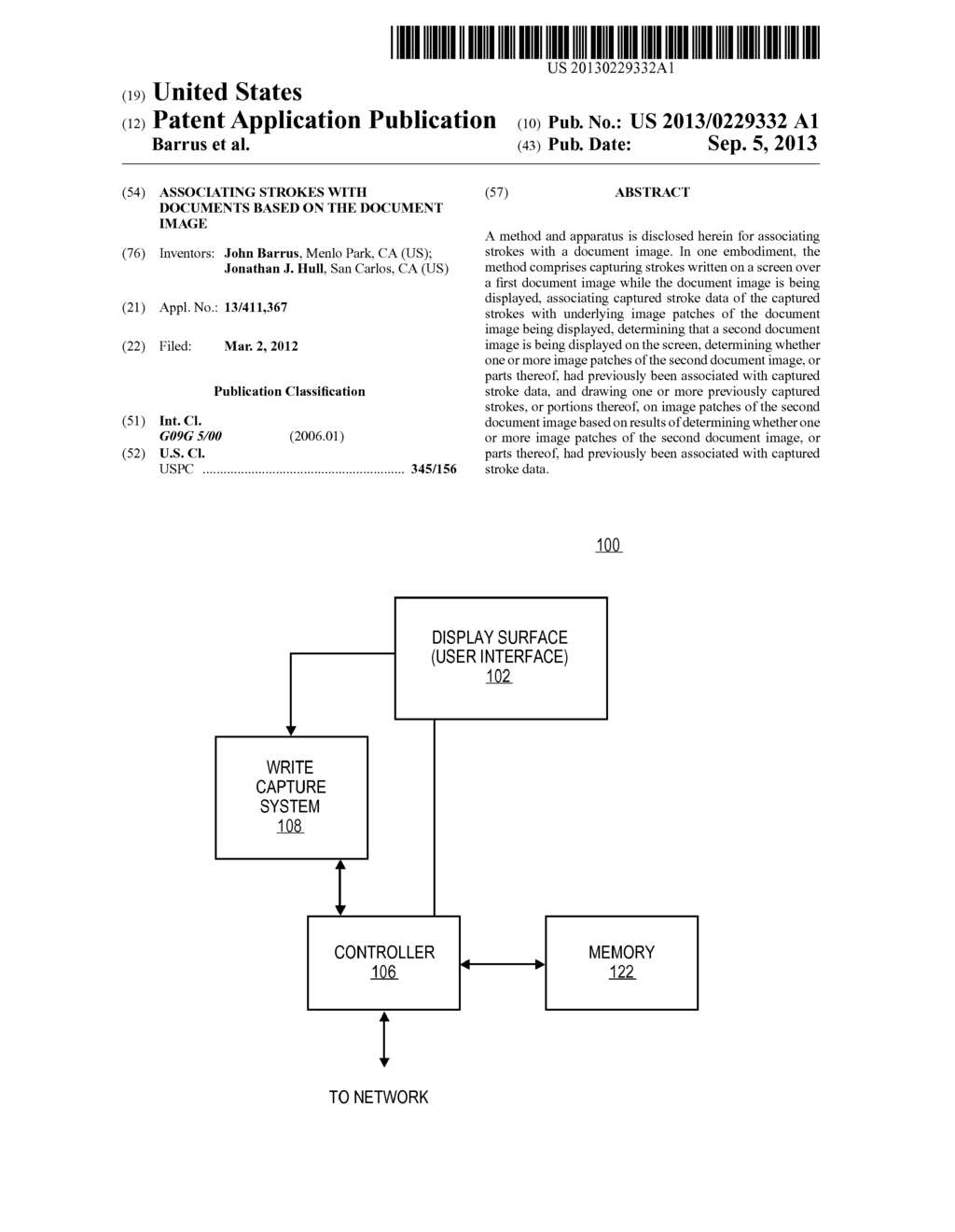 ASSOCIATING STROKES WITH DOCUMENTS BASED ON THE DOCUMENT IMAGE - diagram, schematic, and image 01