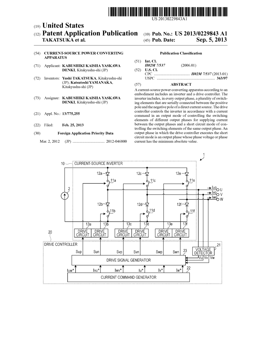 CURRENT-SOURCE POWER CONVERTING APPARATUS - diagram, schematic, and image 01