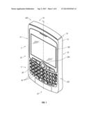 Ramped-Key Keyboard for a Handheld Mobile Communication Device diagram and image