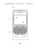 Ramped-Key Keyboard for a Handheld Mobile Communication Device diagram and image