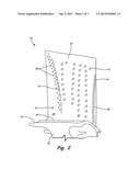 TAPERED THERMAL COATING FOR AIRFOIL diagram and image