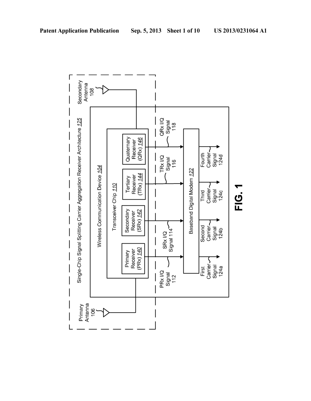 SINGLE-CHIP SIGNAL SPLITTING CARRIER AGGREGATION RECEIVER ARCHITECTURE - diagram, schematic, and image 02