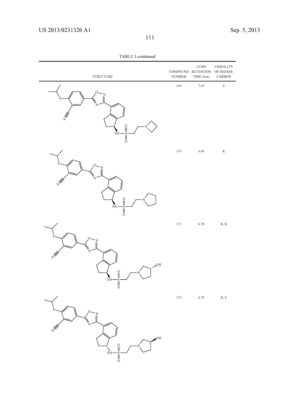 SELECTIVE SPHINGOSINE 1 PHOSPHATE RECEPTOR MODULATORS AND METHODS OF     CHIRAL SYNTHESIS - diagram, schematic, and image 112
