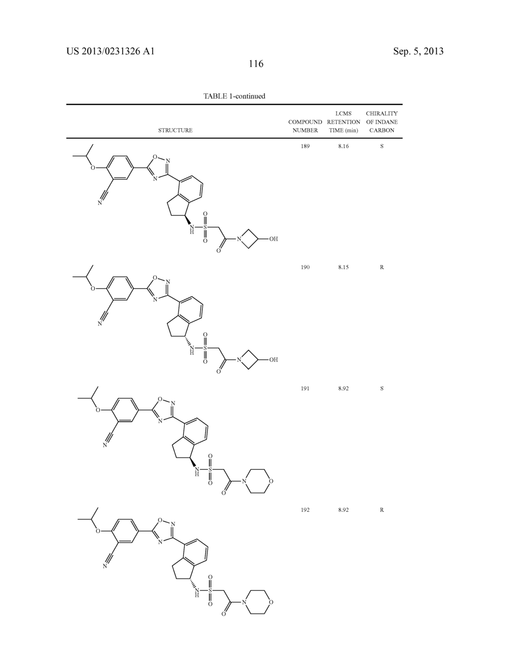 SELECTIVE SPHINGOSINE 1 PHOSPHATE RECEPTOR MODULATORS AND METHODS OF     CHIRAL SYNTHESIS - diagram, schematic, and image 117