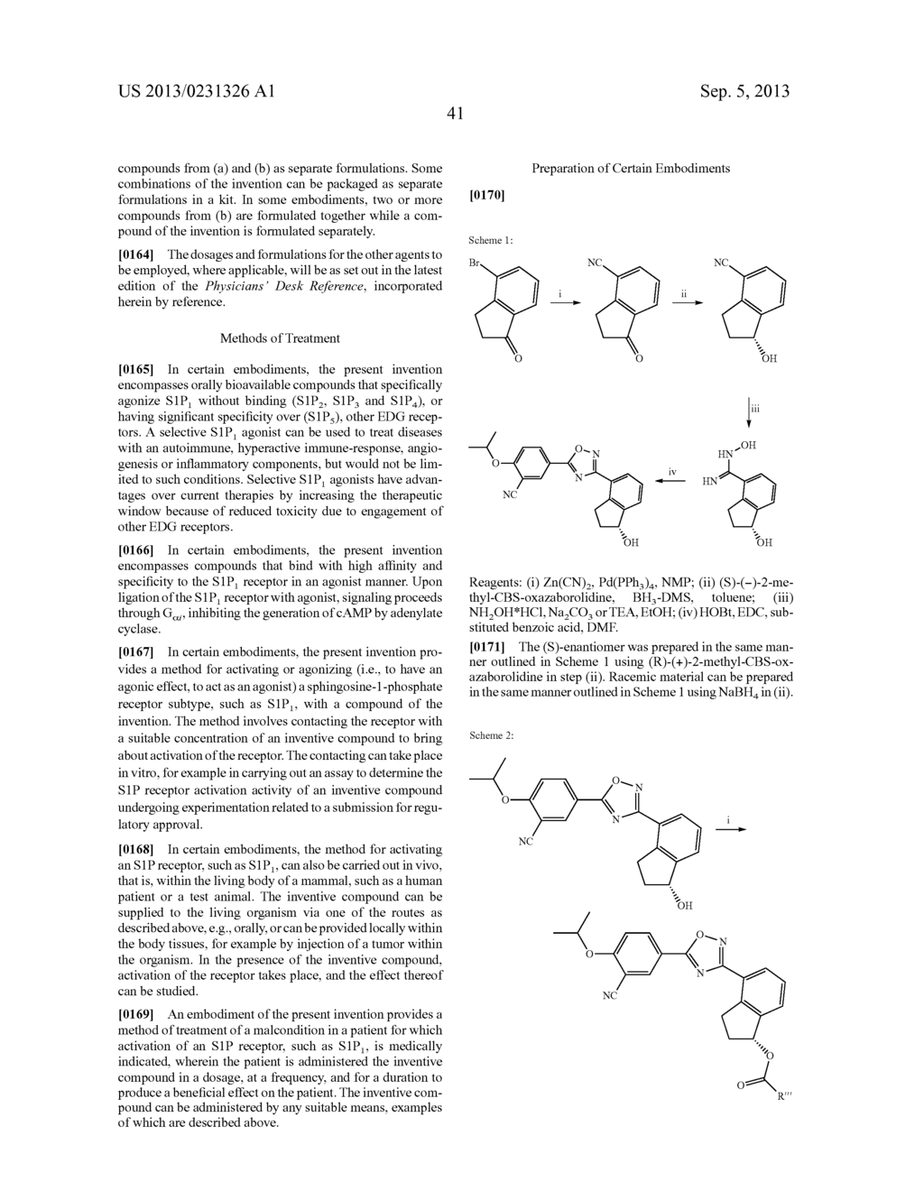 SELECTIVE SPHINGOSINE 1 PHOSPHATE RECEPTOR MODULATORS AND METHODS OF     CHIRAL SYNTHESIS - diagram, schematic, and image 42