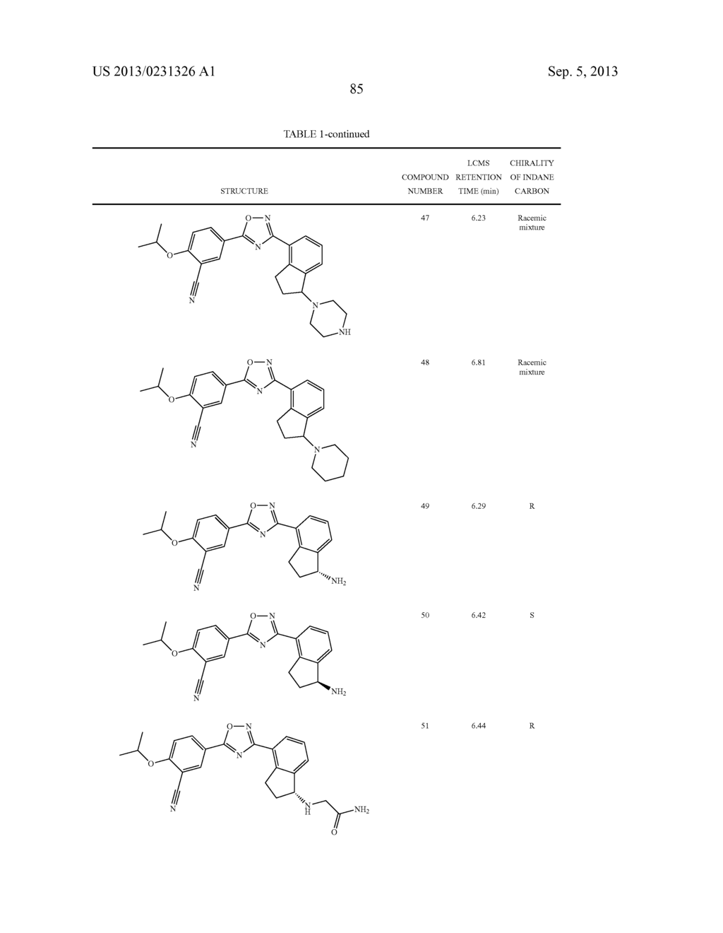 SELECTIVE SPHINGOSINE 1 PHOSPHATE RECEPTOR MODULATORS AND METHODS OF     CHIRAL SYNTHESIS - diagram, schematic, and image 86