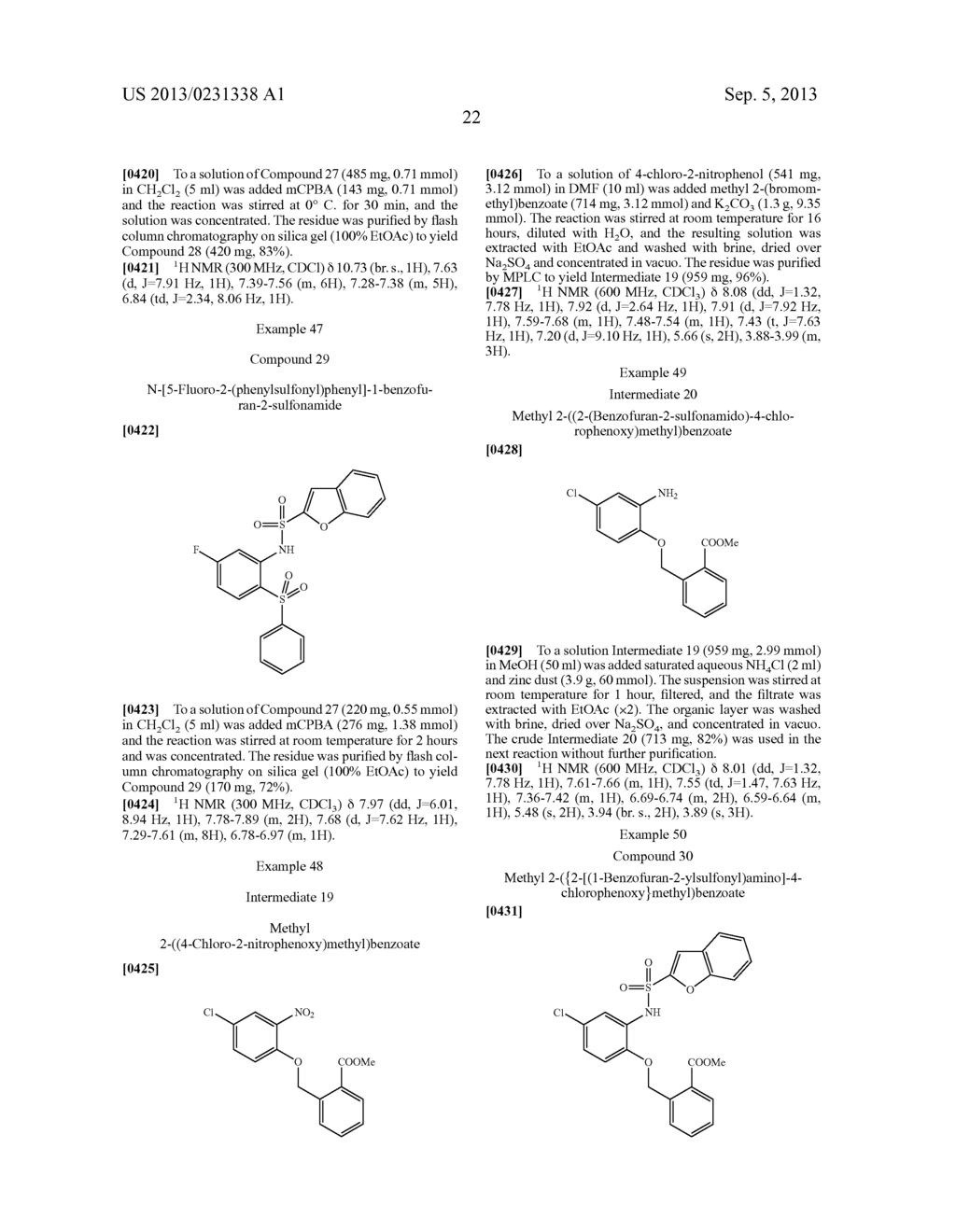 BENZOFURAN-2-SULFONAMIDES DERIVATIVES AS CHEMOKINE RECEPTOR MODULATORS - diagram, schematic, and image 23