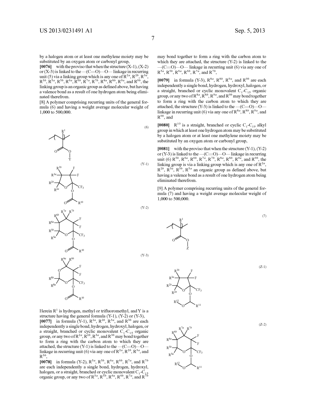 FLUORINATED MONOMER OF CYCLIC ACETAL STRUCTURE, POLYMER, RESIST PROTECTIVE     COATING COMPOSITION, RESIST COMPOSITION, AND PATTERNING PROCESS - diagram, schematic, and image 08
