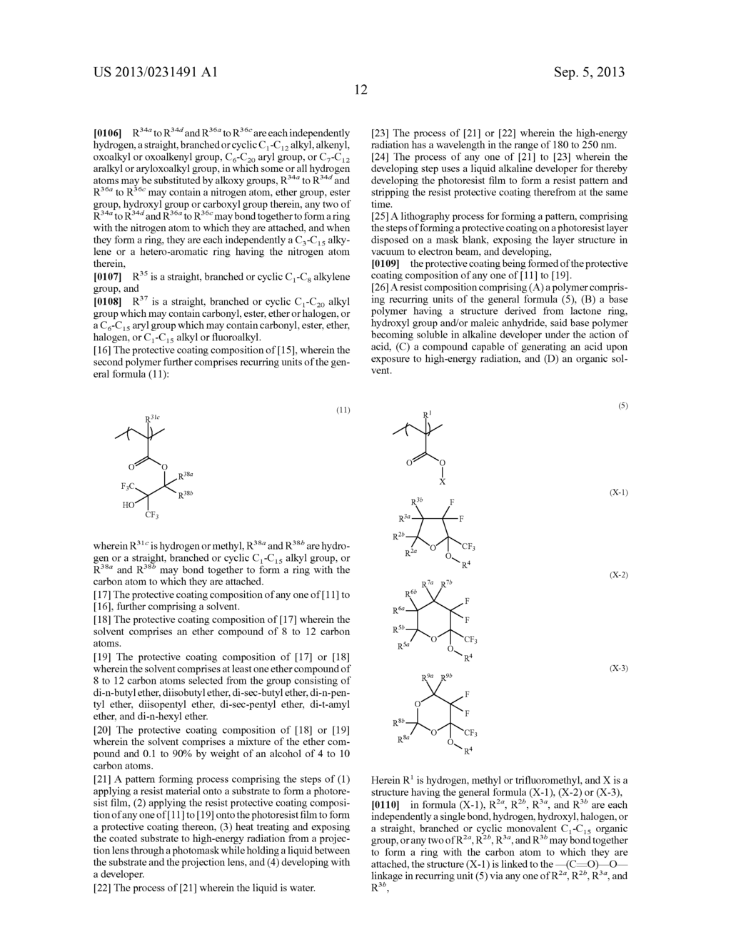 FLUORINATED MONOMER OF CYCLIC ACETAL STRUCTURE, POLYMER, RESIST PROTECTIVE     COATING COMPOSITION, RESIST COMPOSITION, AND PATTERNING PROCESS - diagram, schematic, and image 13