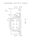 IMPLANTABLE MEDICAL DEVICE HAVING FEEDTHRU ASSEMBLY WITH HEADER SIDE     BUNCHED CONDUCTOR ARRAY AND CAN SIDE LINEAR CONDUCTOR ARRAY diagram and image