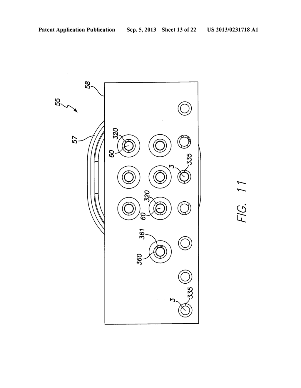 IMPLANTABLE MEDICAL DEVICE HAVING FEEDTHRU ASSEMBLY WITH HEADER SIDE     BUNCHED CONDUCTOR ARRAY AND CAN SIDE LINEAR CONDUCTOR ARRAY - diagram, schematic, and image 14