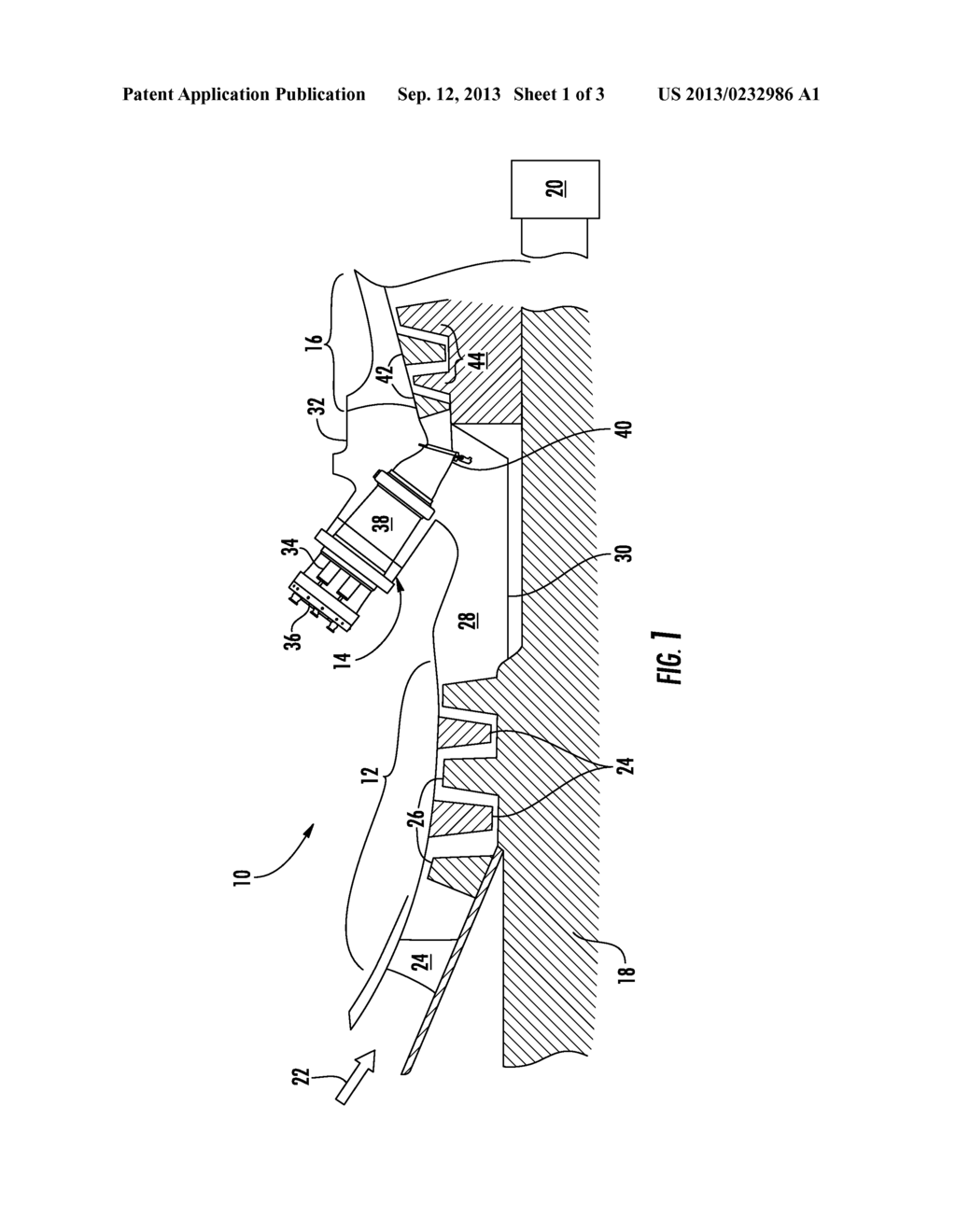 COMBUSTOR AND METHOD FOR REDUCING THERMAL STRESSES IN A COMBUSTOR - diagram, schematic, and image 02