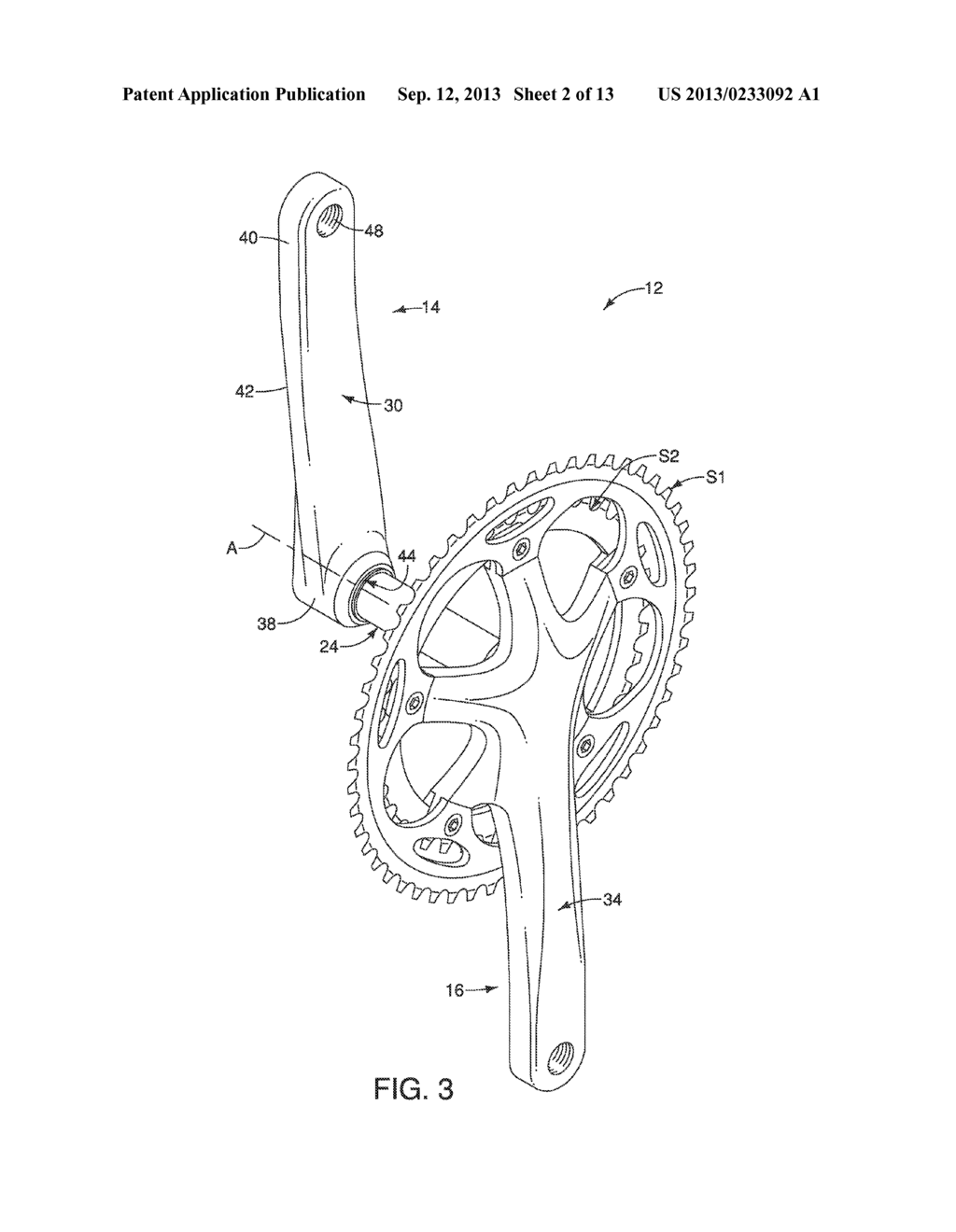 BICYCLE CRANK ARM - diagram, schematic, and image 03