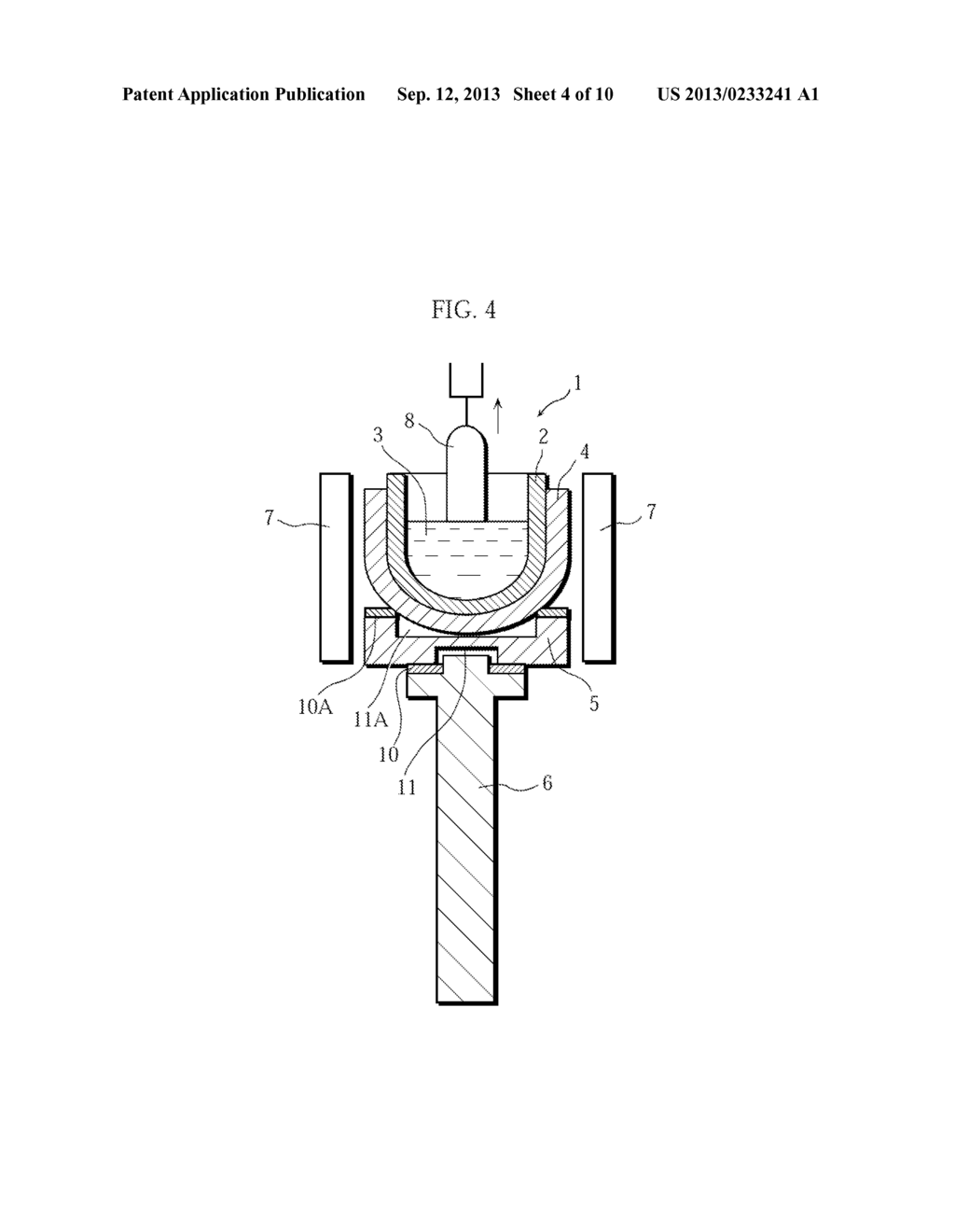 SINGLE CRYSTAL PULLING APPARATUS AND LOW HEAT CONDUCTIVE MEMBER USED FOR     SINGLE CRYSTAL PULLING APPARATUS - diagram, schematic, and image 05