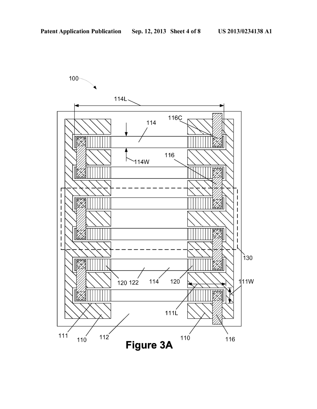 ELECTRICAL TEST STRUCTURE FOR DETERMINING LOSS OF HIGH-K DIELECTRIC     MATERIAL AND/OR METAL GATE MATERIAL - diagram, schematic, and image 05