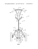 COLLAPSIBLE  GOLF BAG CART WITH IMPROVED FOLDING MECHANISM diagram and image