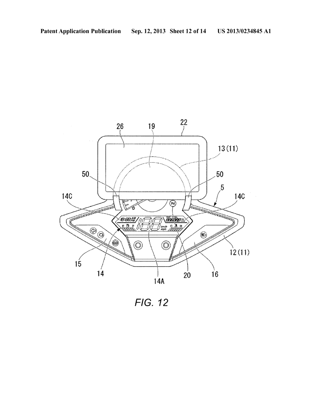 INFORMATION DISPLAY SYSTEM FOR VEHICLE, INFORMATION DISPLAY METHOD FOR     VEHICLE, VEHICLE AND MOUNTING MEMBER - diagram, schematic, and image 13