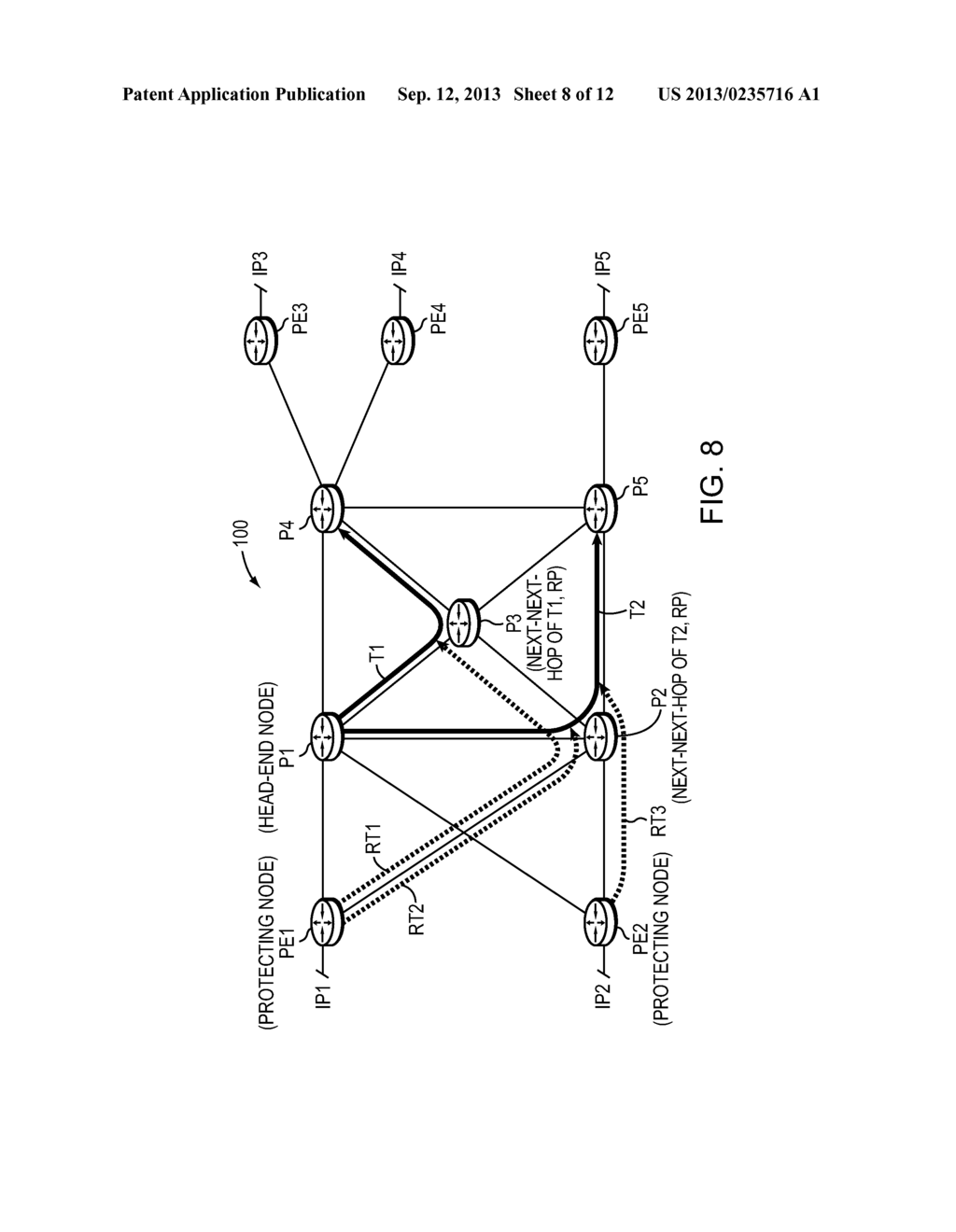 DYNAMIC PROTECTION AGAINST FAILURE OF A HEAD-END NODE OF ONE OR MORE     TE-LSPS - diagram, schematic, and image 09