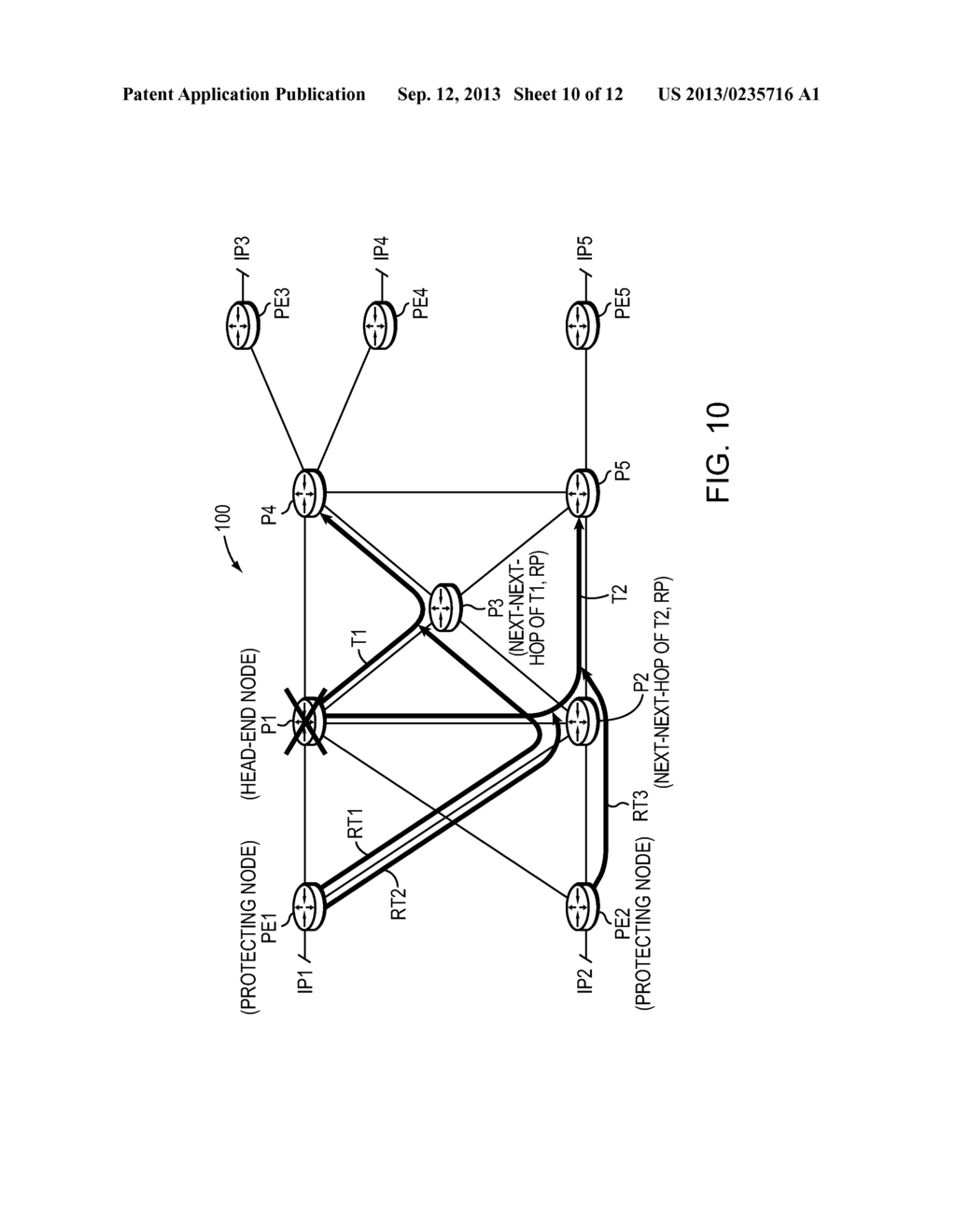 DYNAMIC PROTECTION AGAINST FAILURE OF A HEAD-END NODE OF ONE OR MORE     TE-LSPS - diagram, schematic, and image 11