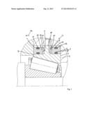 BEARING RING COMPRISING A HYDRAULIC PRELOADING MEANS AND BEARING ASSEMBLY     COMPRISING SUCH A BEARING RING diagram and image