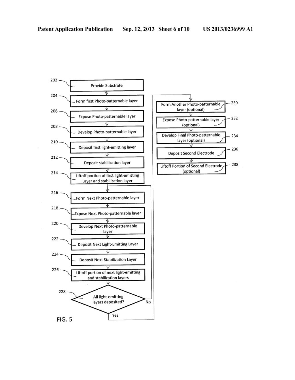 METHOD FOR FORMING A MULTICOLOR OLED DEVICE - diagram, schematic, and image 07