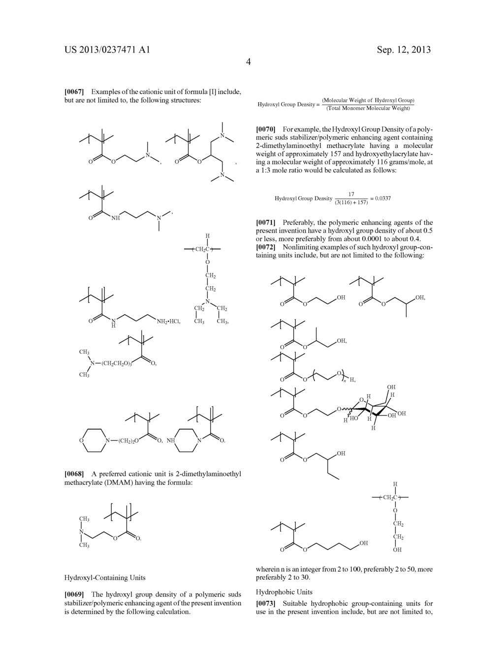 POLYMERS, COMPOSITIONS AND METHODS OF USE FOR FOAMS, LAUNDRY DETERGENTS,     SHOWER RINSES AND COAGULANTS - diagram, schematic, and image 05