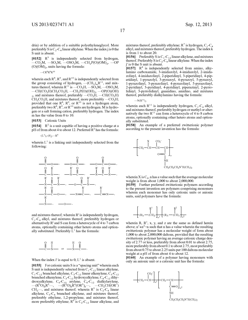 POLYMERS, COMPOSITIONS AND METHODS OF USE FOR FOAMS, LAUNDRY DETERGENTS,     SHOWER RINSES AND COAGULANTS - diagram, schematic, and image 18