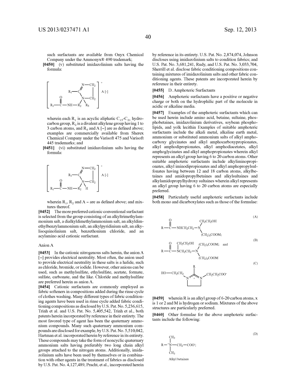 POLYMERS, COMPOSITIONS AND METHODS OF USE FOR FOAMS, LAUNDRY DETERGENTS,     SHOWER RINSES AND COAGULANTS - diagram, schematic, and image 41