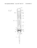 Syringe for use with a metering device diagram and image