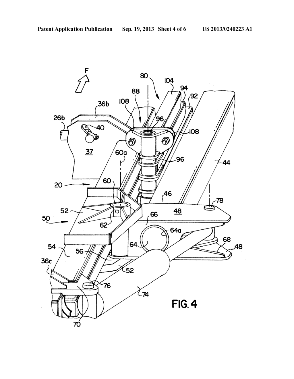 FOLDING AGRICULTURAL TOOL CARRIER HAVING COMPACT STORAGE POSITION - diagram, schematic, and image 05