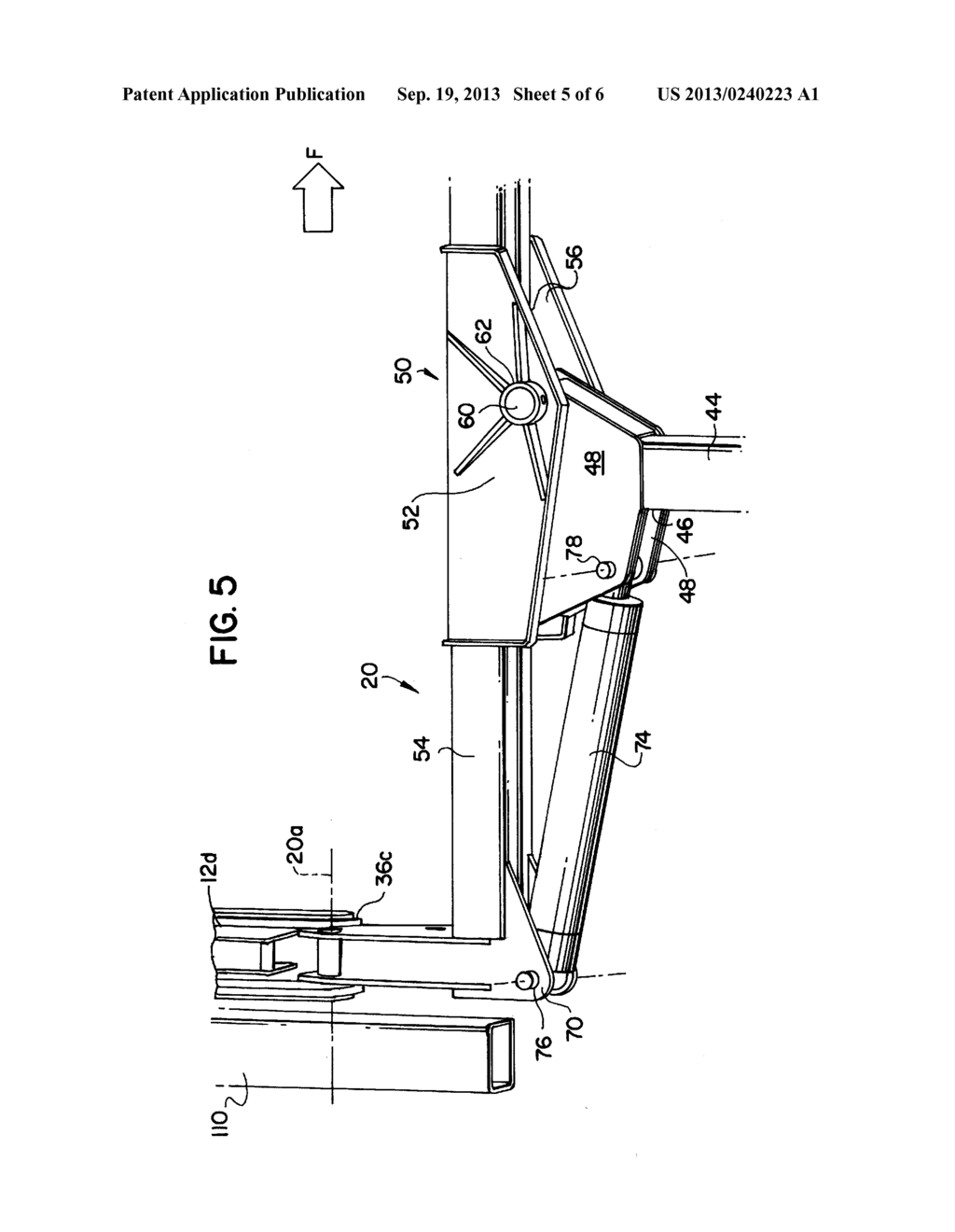 FOLDING AGRICULTURAL TOOL CARRIER HAVING COMPACT STORAGE POSITION - diagram, schematic, and image 06