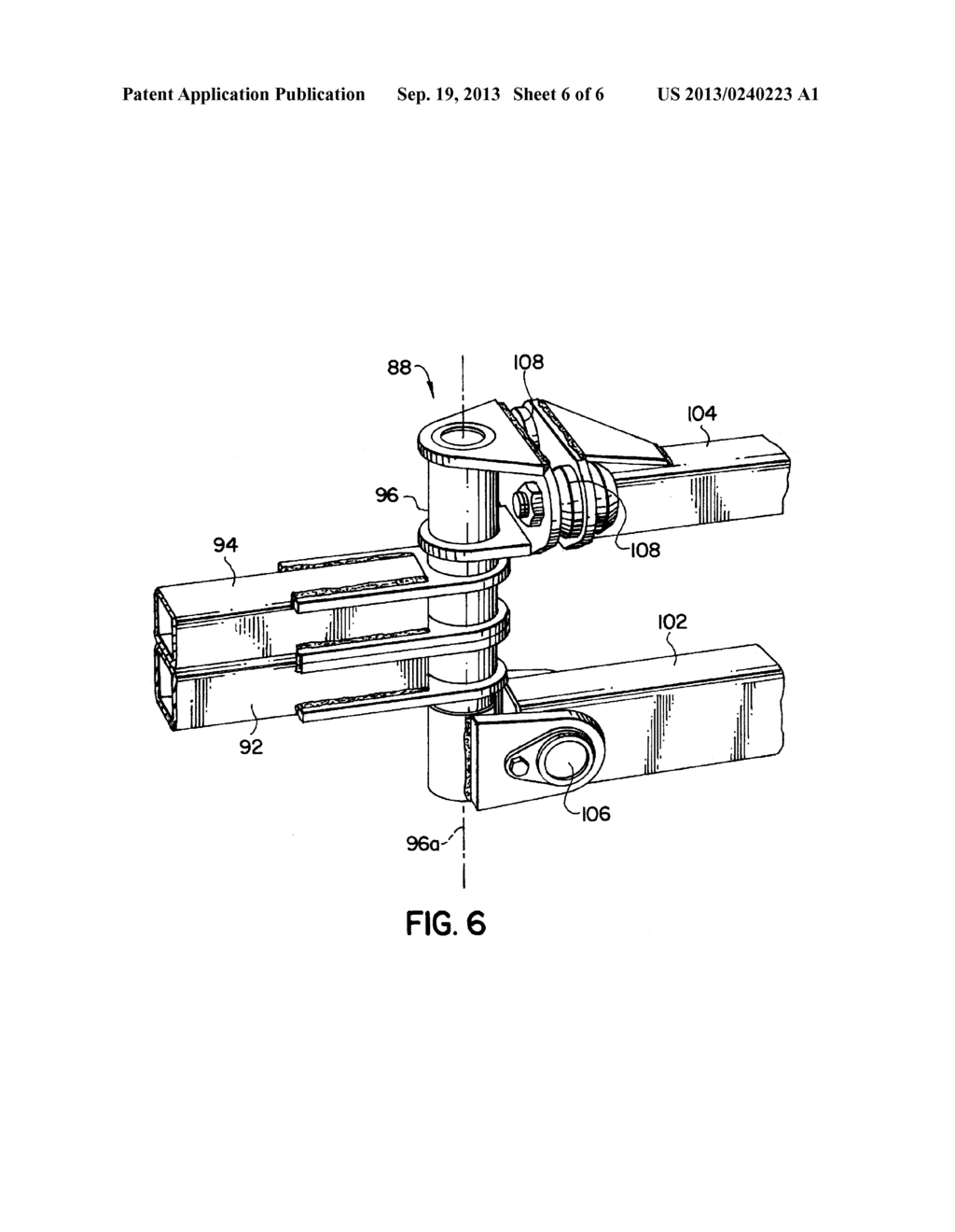 FOLDING AGRICULTURAL TOOL CARRIER HAVING COMPACT STORAGE POSITION - diagram, schematic, and image 07