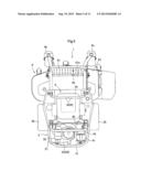 WORK VEHICLE WITH ENGINE MOUNTED REARWARDLY diagram and image