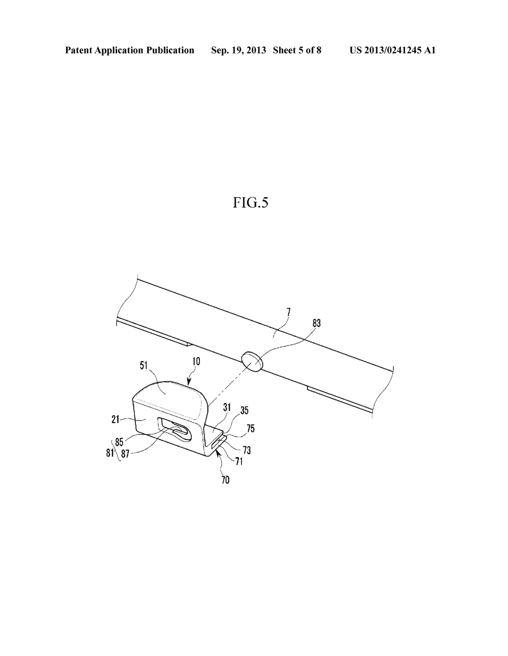 SUNROOF GLASS LIFTING PREVENTION DEVICE AND SUNROOF ASSEMBLY INCLUDING THE     SAME - diagram, schematic, and image 06