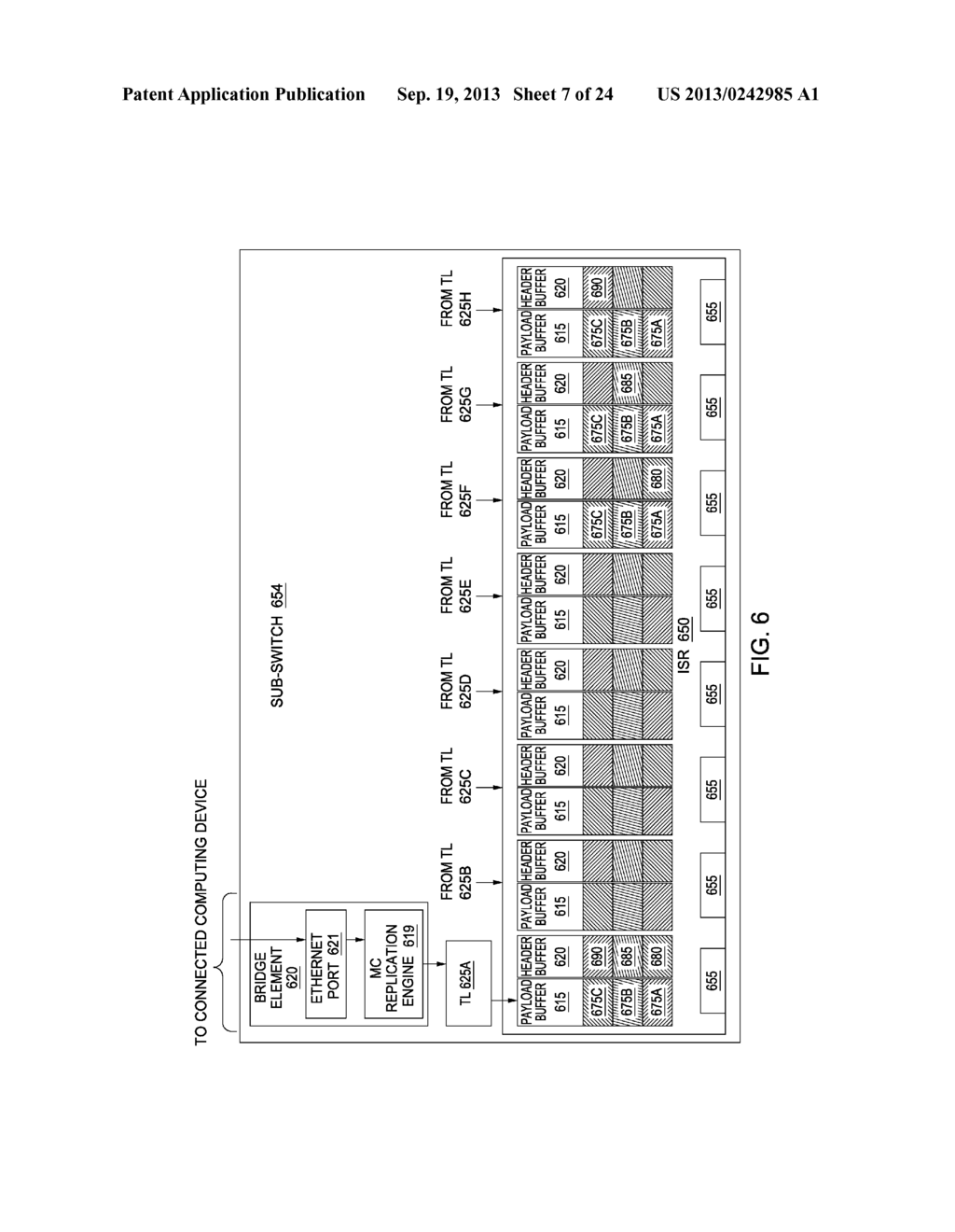 MULTICAST BANDWIDTH MULTIPLICATION FOR A UNIFIED DISTRIBUTED SWITCH - diagram, schematic, and image 08