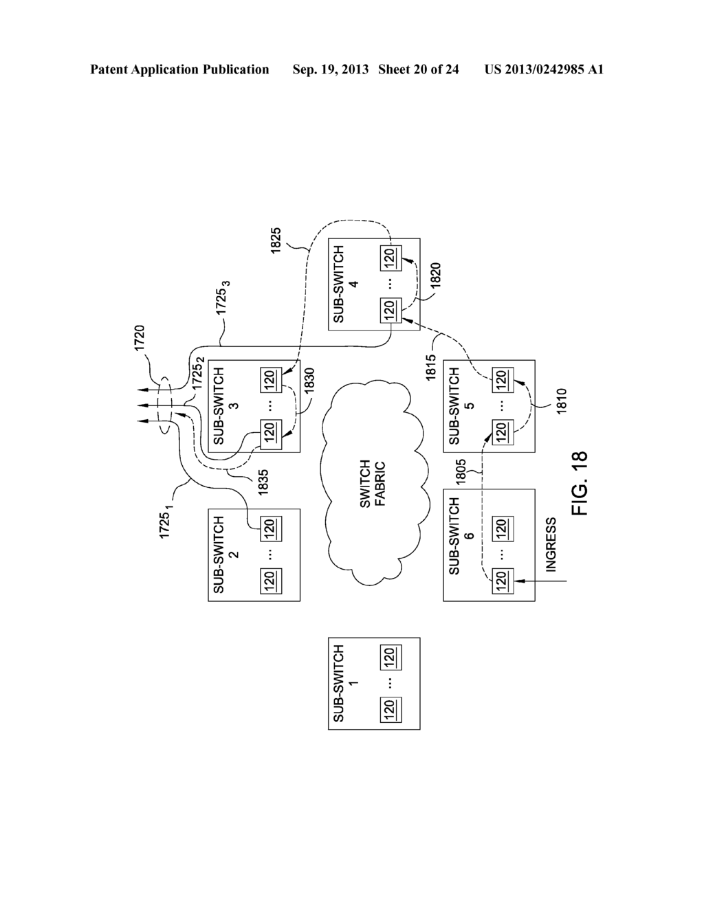 MULTICAST BANDWIDTH MULTIPLICATION FOR A UNIFIED DISTRIBUTED SWITCH - diagram, schematic, and image 21