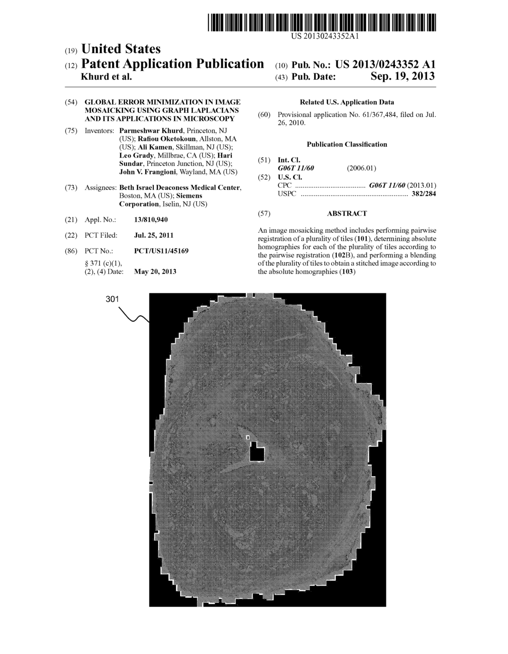 Global Error Minimization In Image Mosaicking Using Graph Laplacians And     Its Applications In Microscopy - diagram, schematic, and image 01