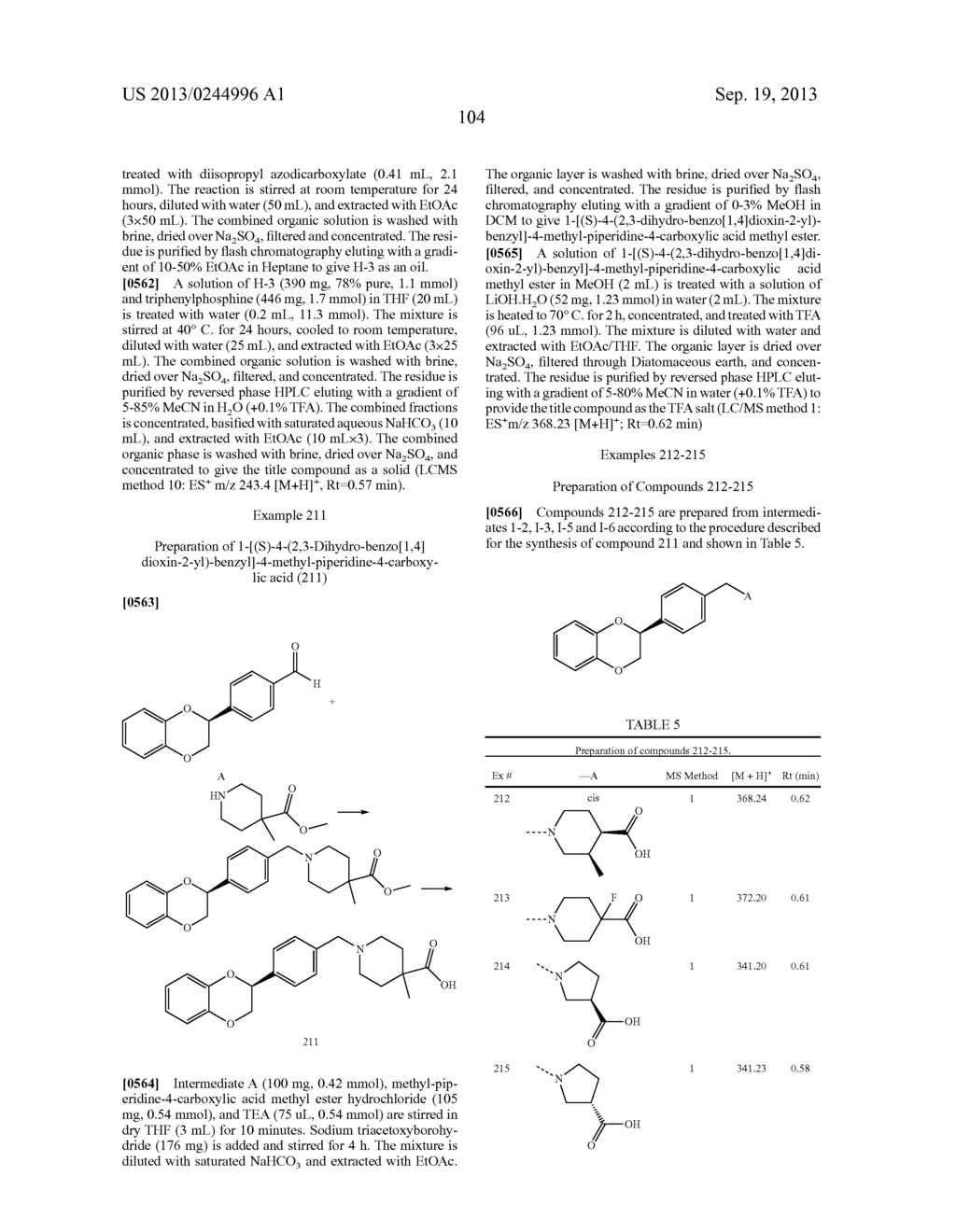 BENZODIOXANE INHIBITORS OF LEUKOTRIENE PRODUCTION - diagram, schematic, and image 105